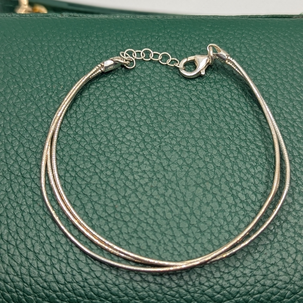 Triple Strand Silver Bracelet
